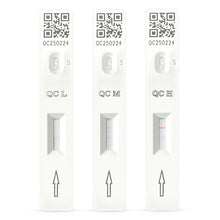 Load image into Gallery viewer, Low, Medium and High reference quality control cards.