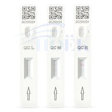 Load image into Gallery viewer, Low, Medium and High reference quality control cards.