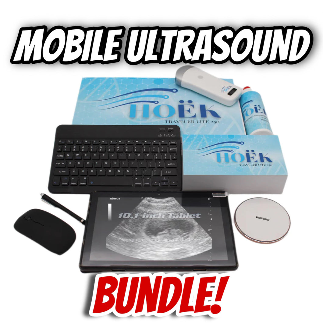 Portable Wireless Ultrasound Scanner-Mobile {Internally Upgraded} (Hoëk Traveler Lite 250)