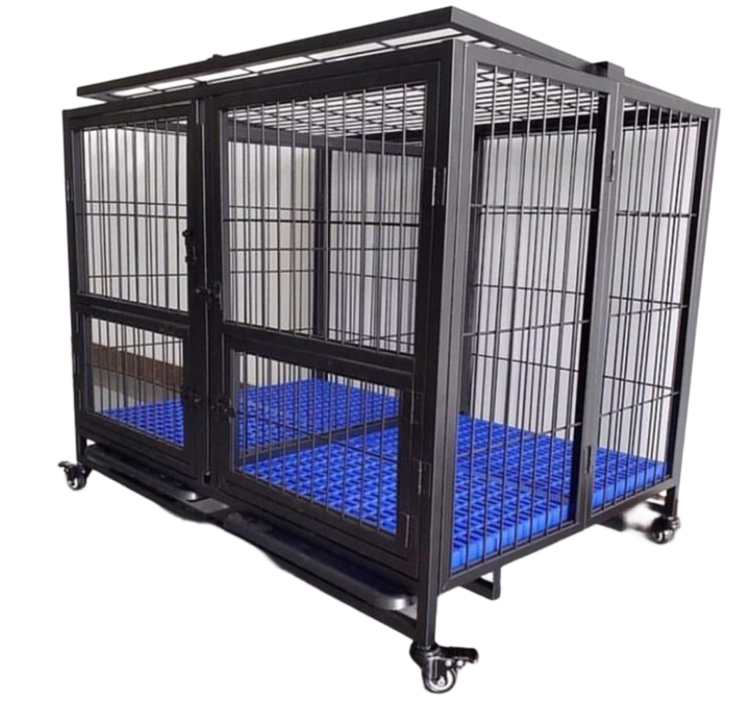 43”in iron double door cage & Floors *FREE SHIPPING*