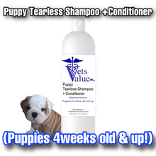 Load image into Gallery viewer, Puppy tearless Shampoo +Conditioner (4weeks old &amp; up!) (Hypoallergenic) 16oz
