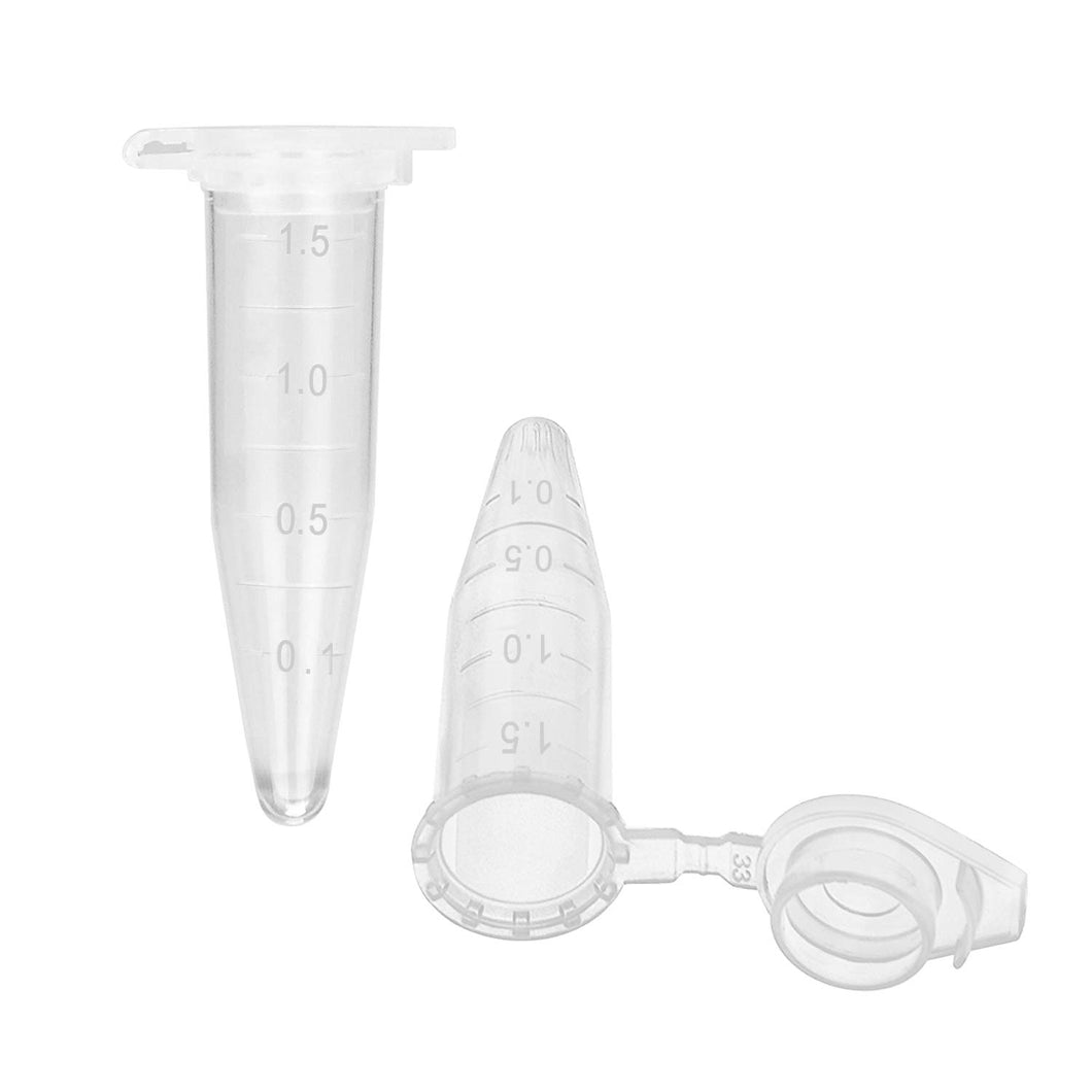 Petits tubes à centrifugeuse en plastique, 1,5 ml