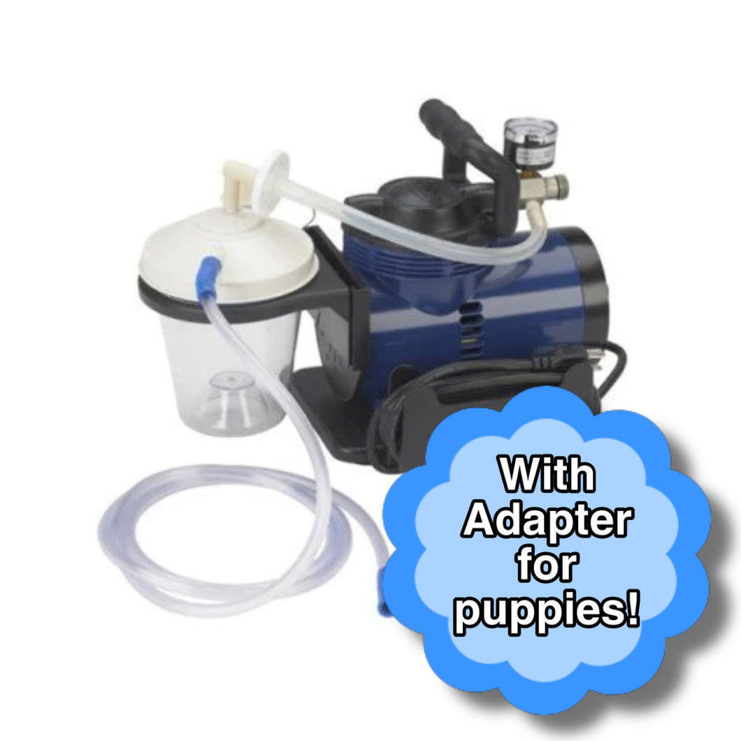 Neo-Natal Suction machine with adapter for puppies